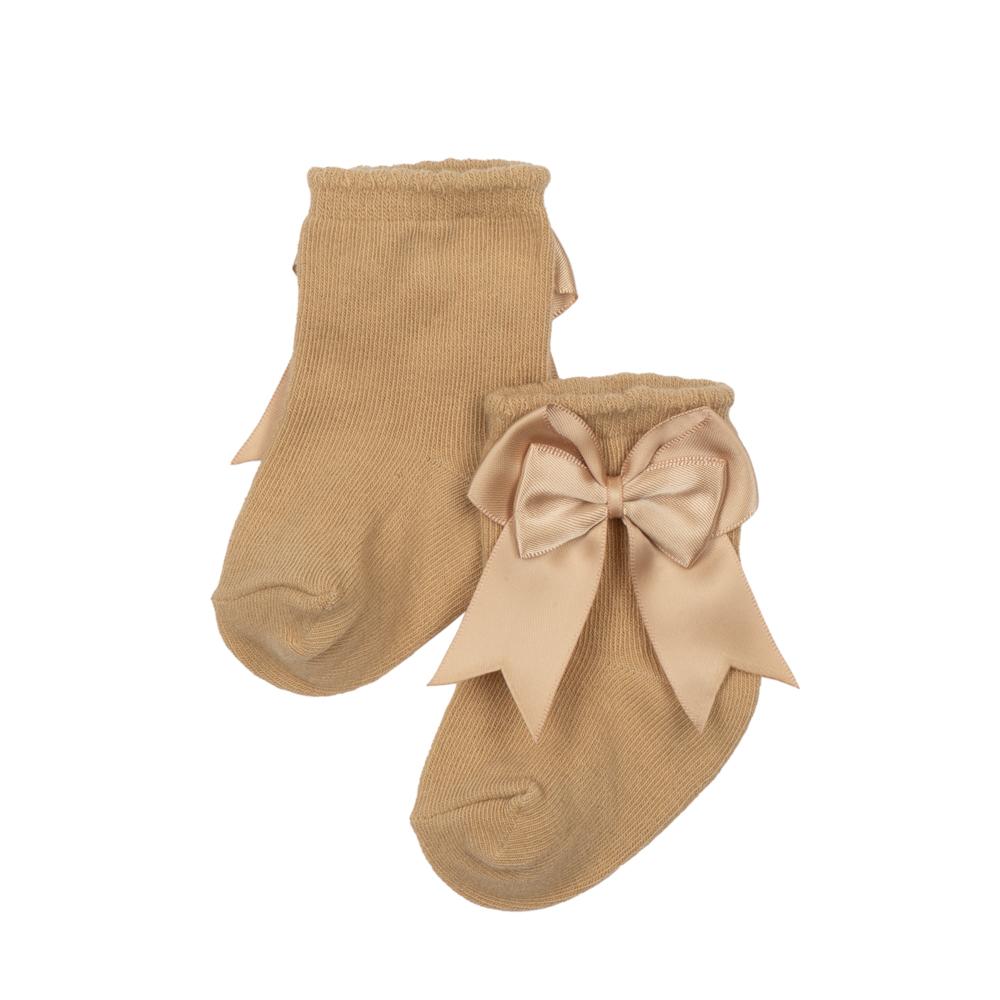 SOCKS BOW BEIGE