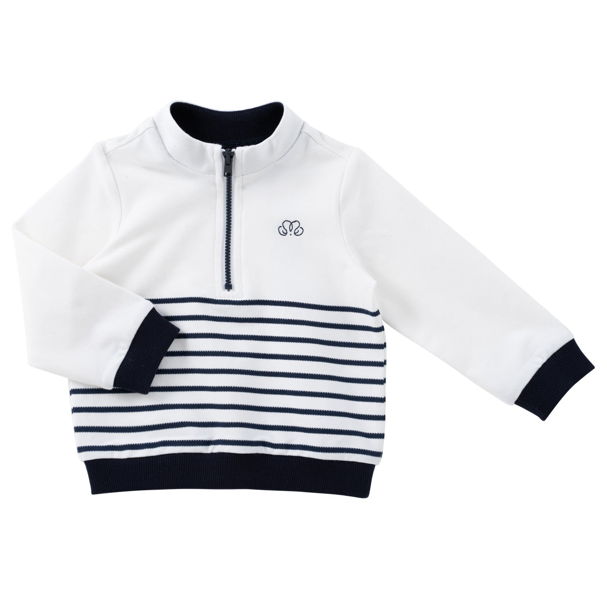 SWEATER ZIPPER STRIPES
