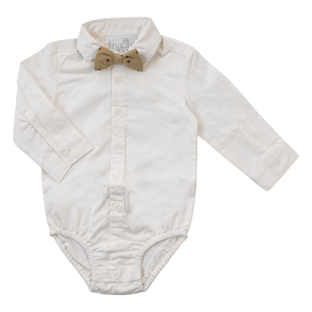 BODYSHIRT PIERROT BOW DOTS BORDEAUX