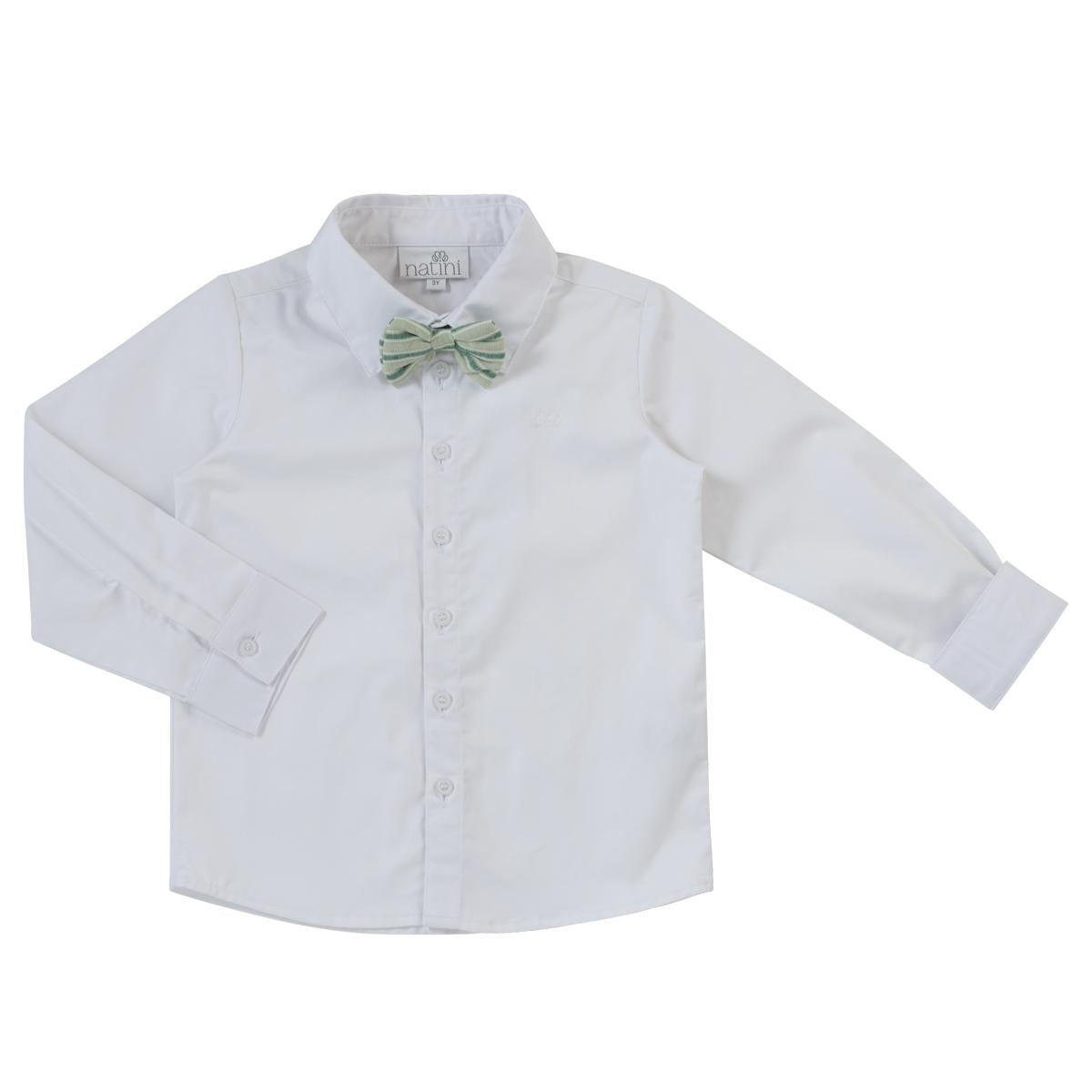 SHIRT PIERROT BOW STRIPES GREEN