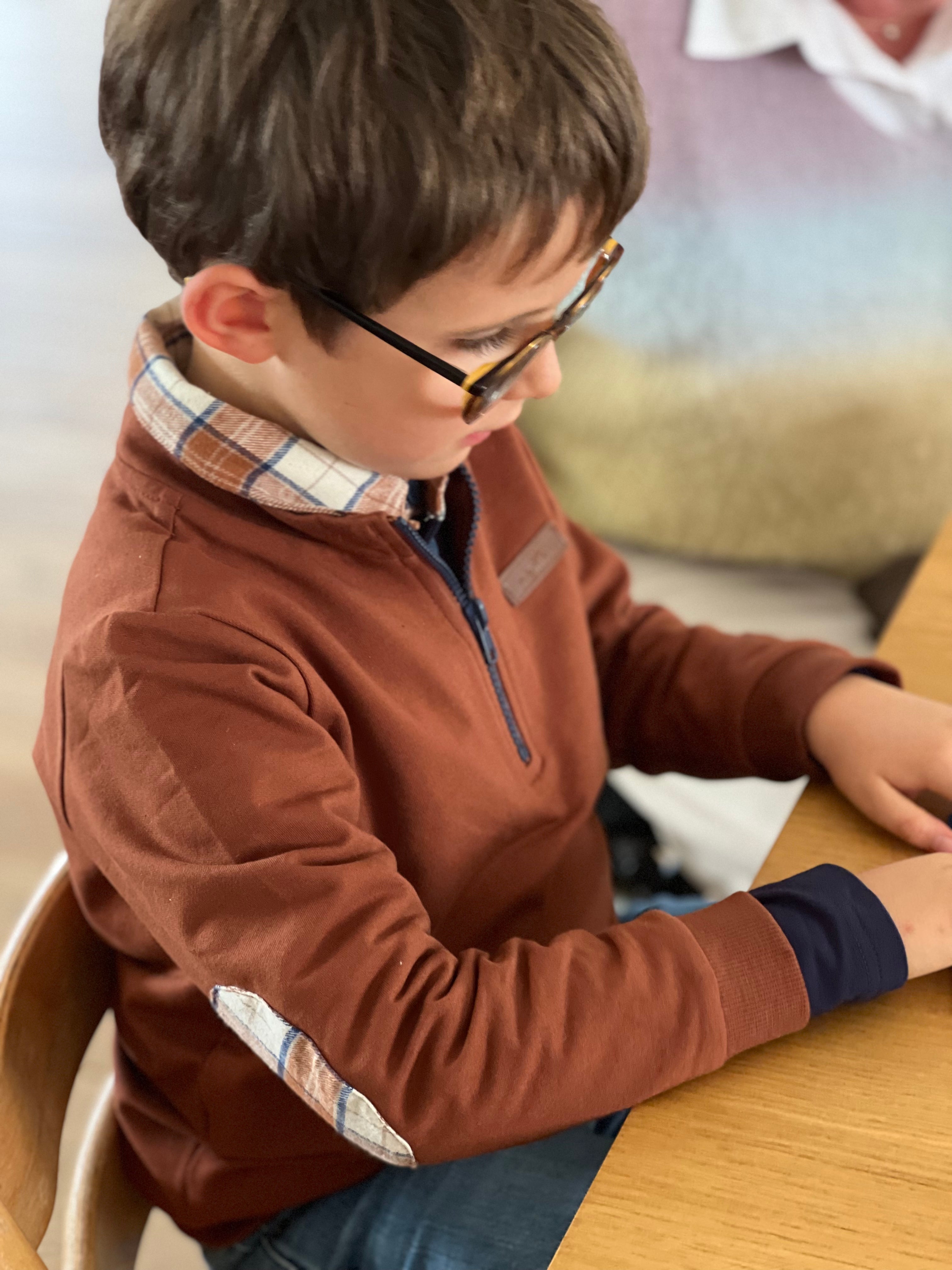 SWEATER ZIPPER VICHY