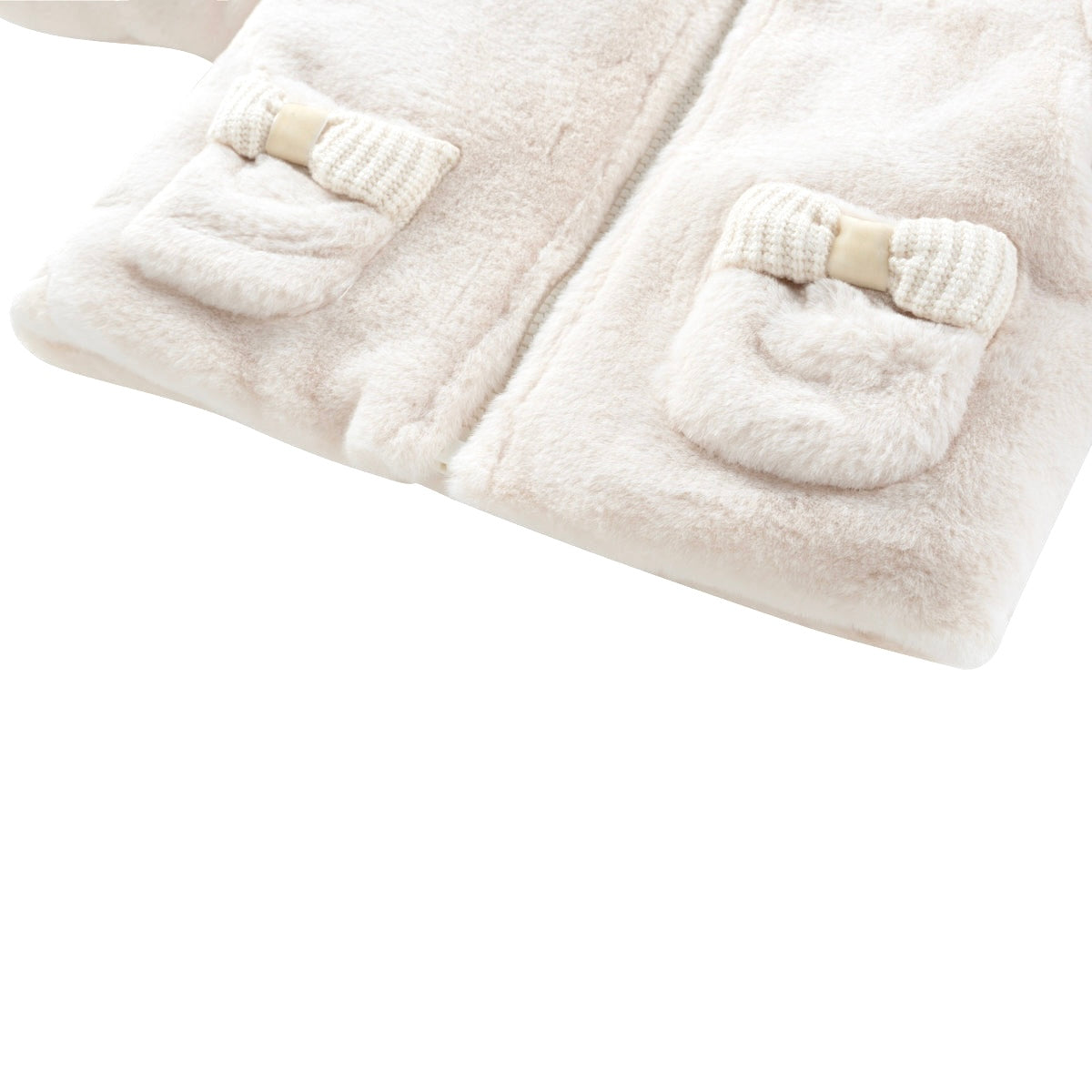 JACKET FUR BOW