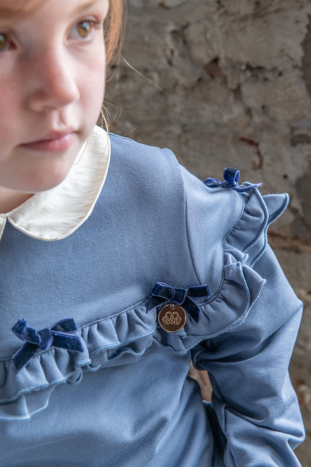 SWEATER RUFFLE BOW