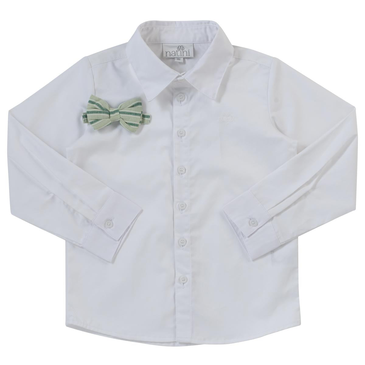 SHIRT PIERROT BOW STRIPES GREEN