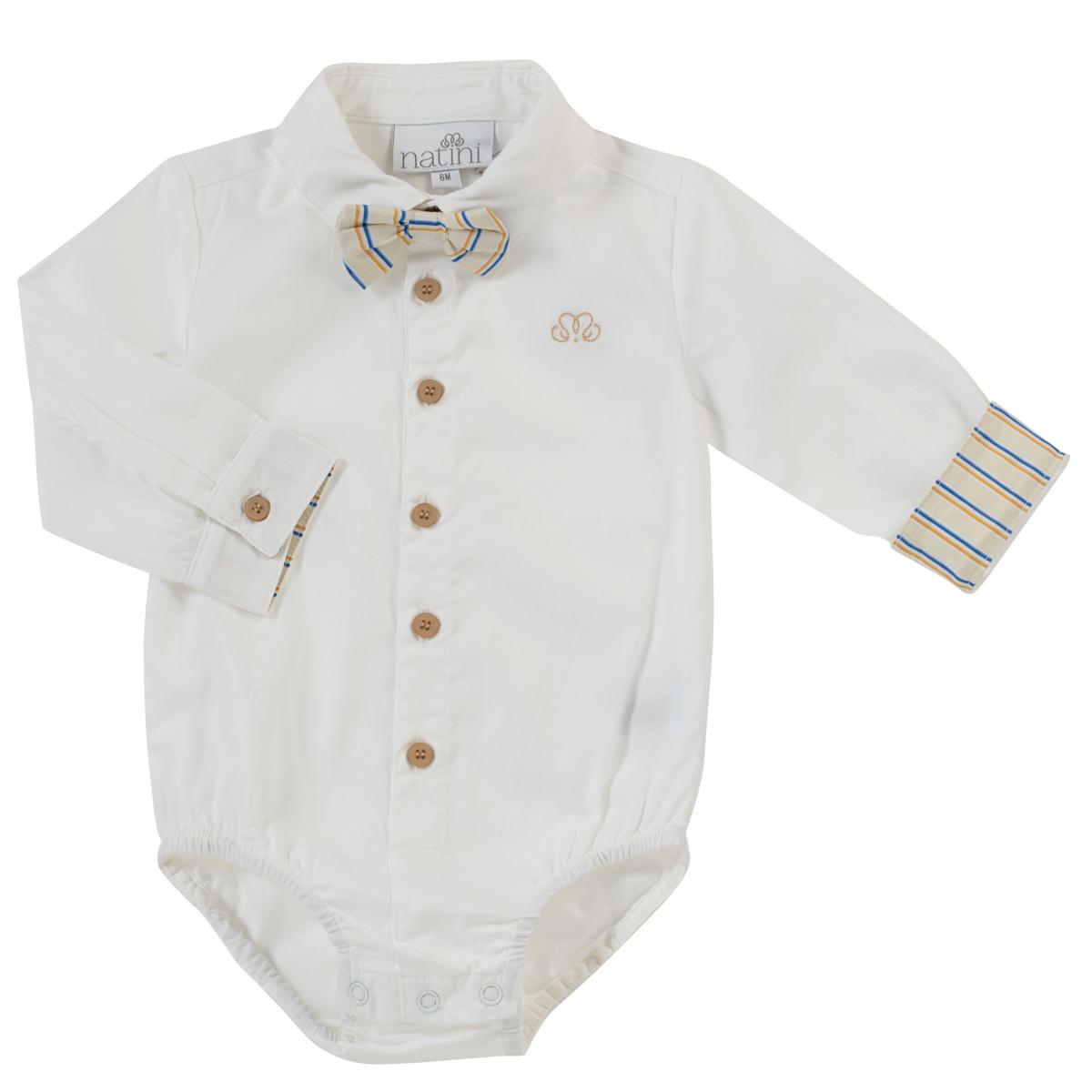 BODYSHIRT PIERROT NŒUD RAYURES