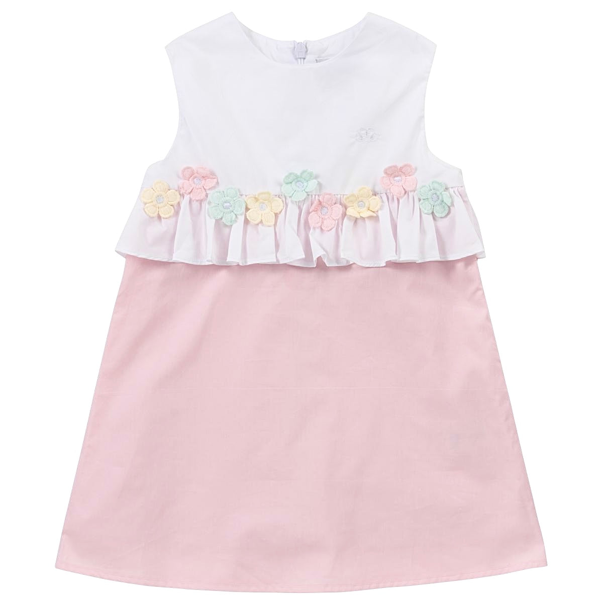 ROBE FLEURS À VOLANTS