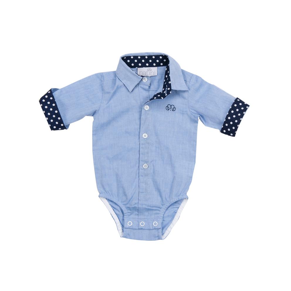 SHIRT BODY CASPAR SPOTS BLUE