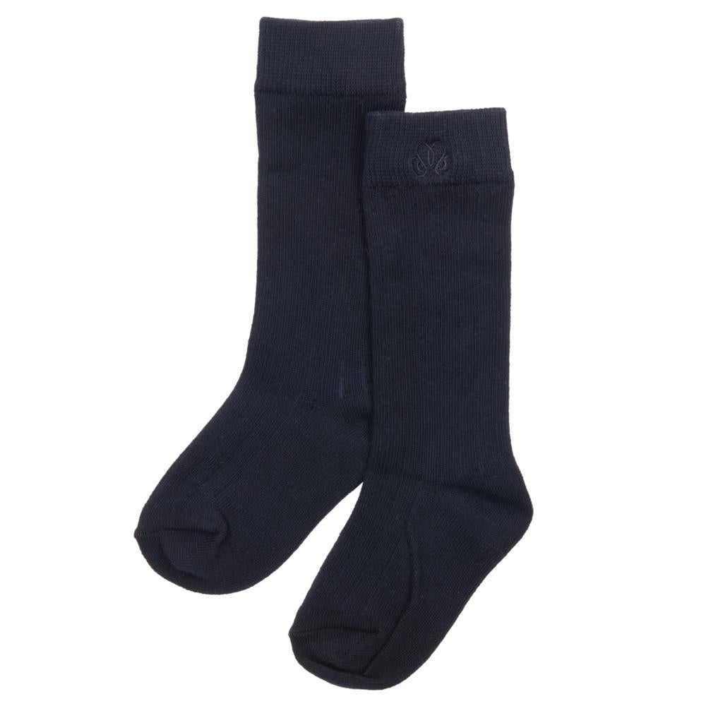 KNEE SOCKS RIBBED BOYS DARK BLUE