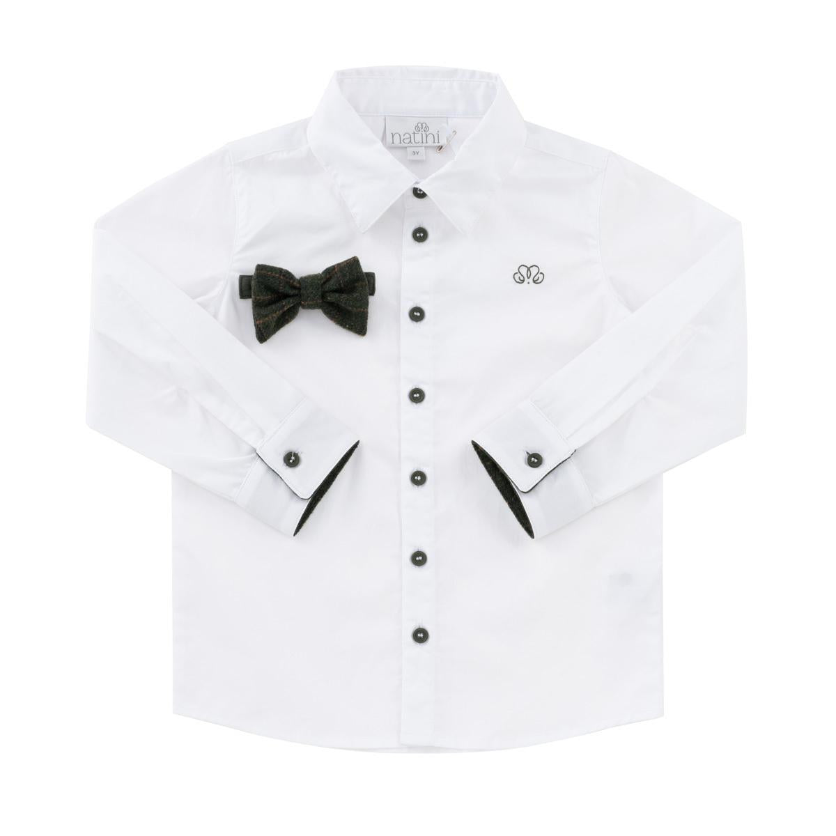 SHIRT PIERROT BOW SQUARE GREEN