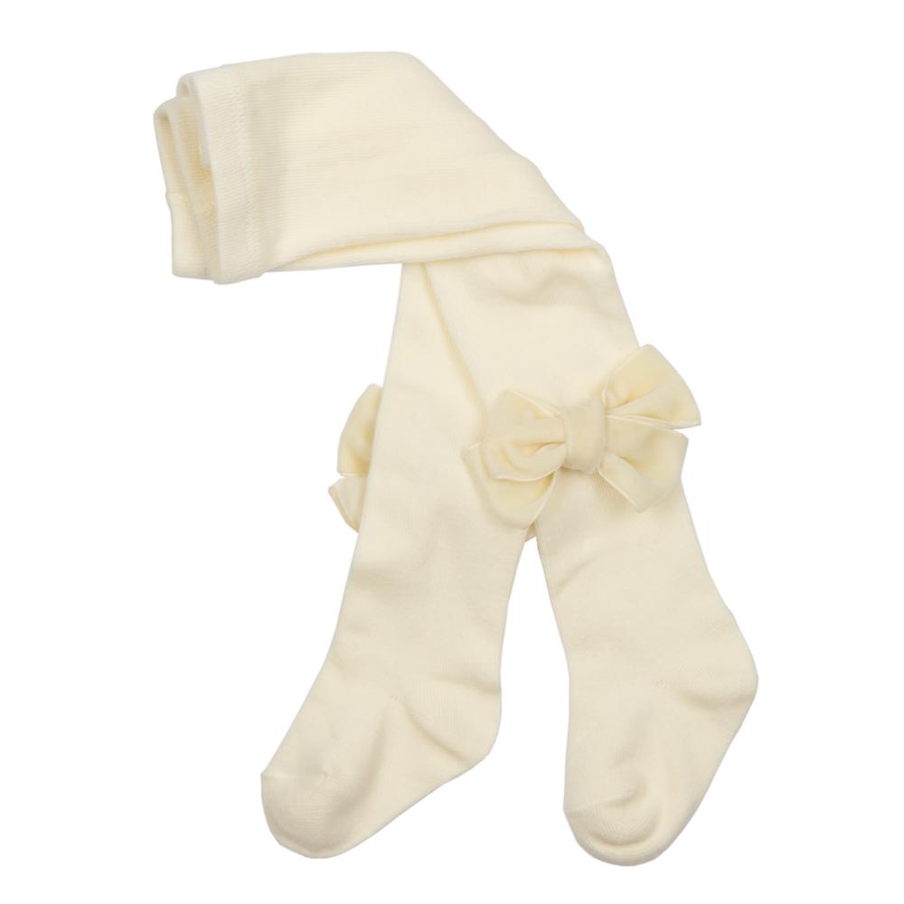 COLLANTS BOW VELVET OFFWHITE