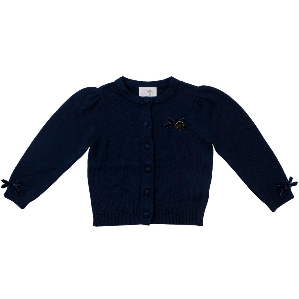 CARDIGAN VELVET BOW