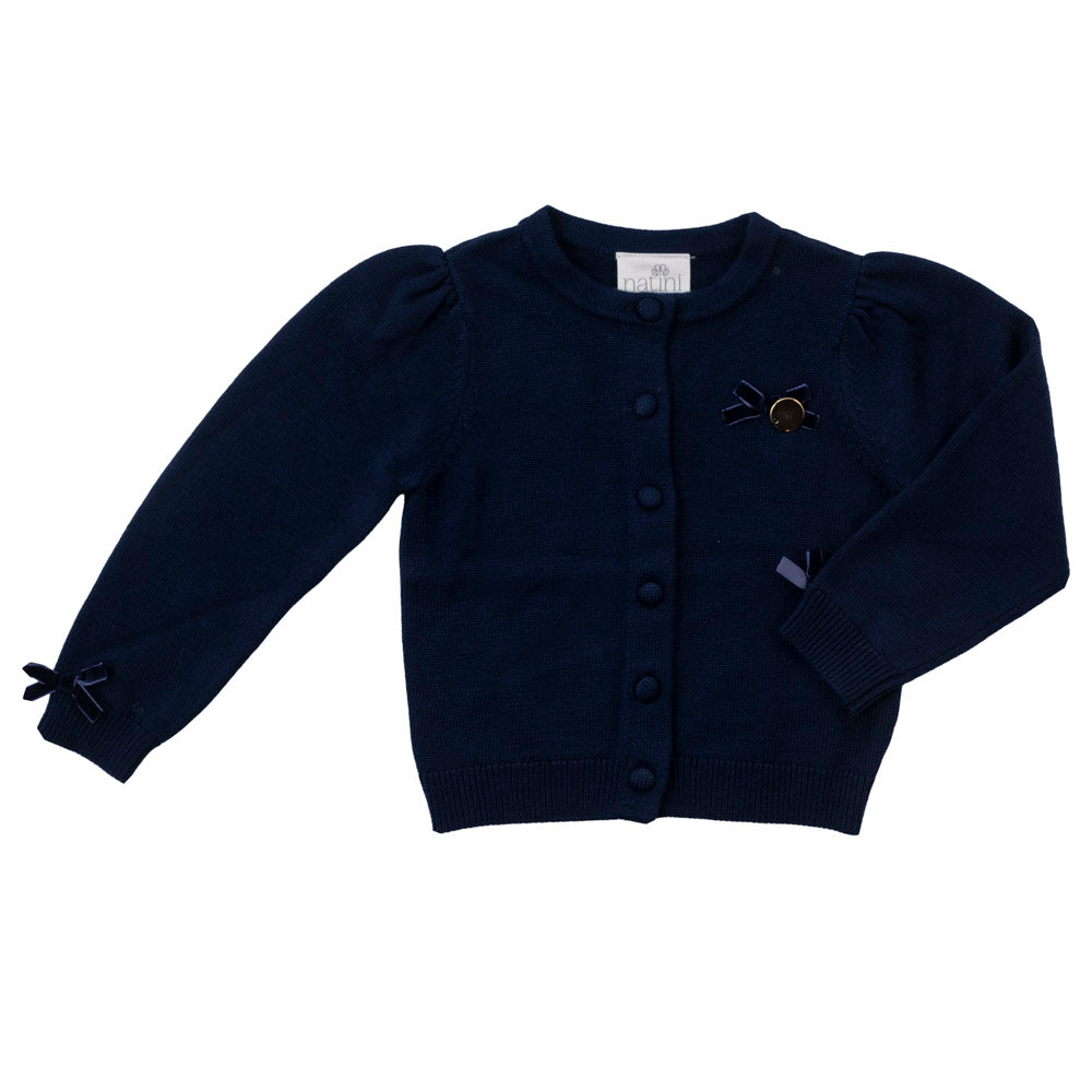 CARDIGAN VELVET BOW