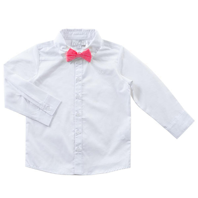 SHIRT PIERROT BOW CORAL PINK