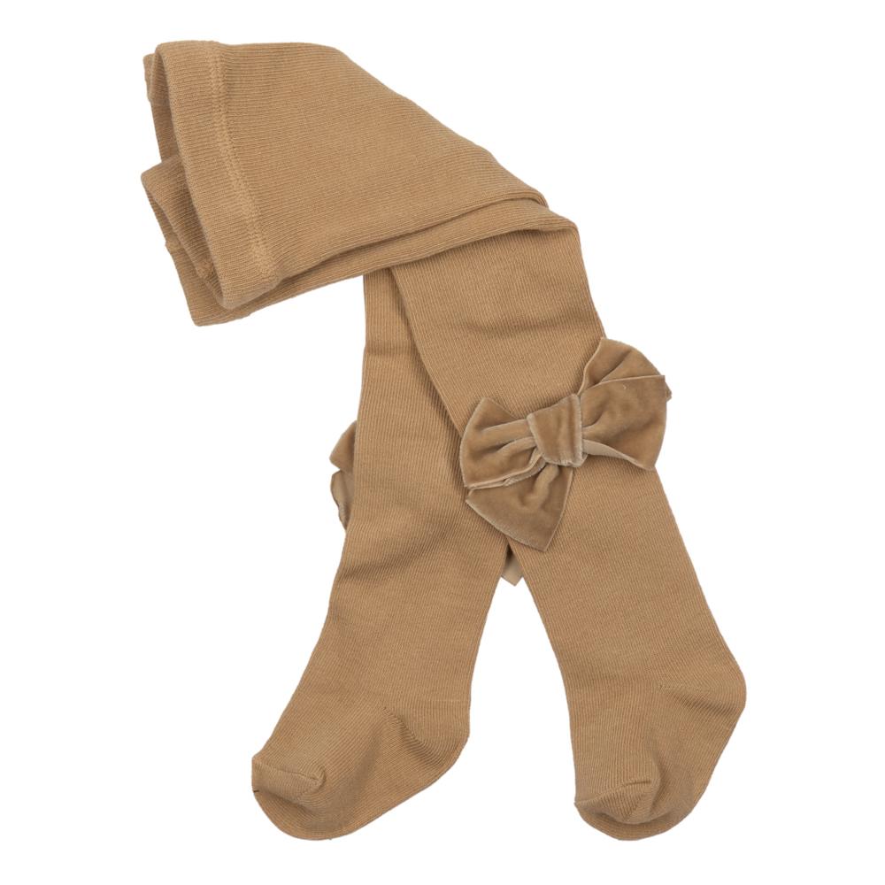 COLLANTS NOEUD VELOURS BEIGE