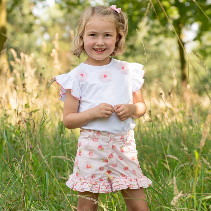 SHORTY FLOWER RUFFLE