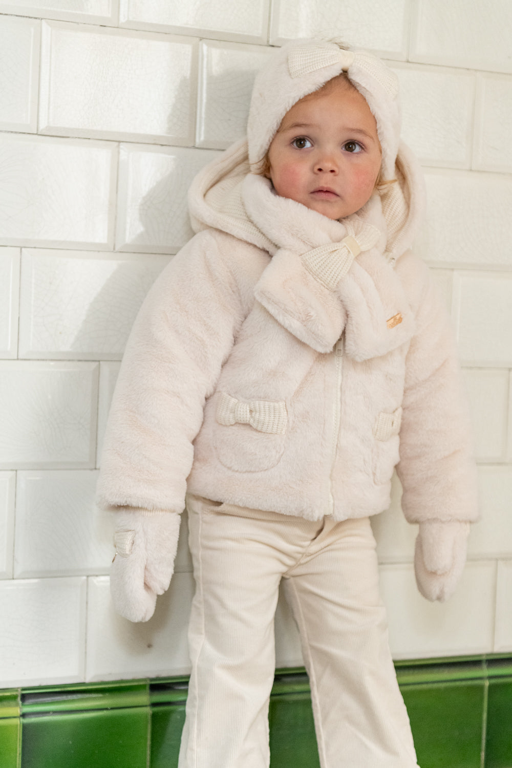 JACKET FUR BOW