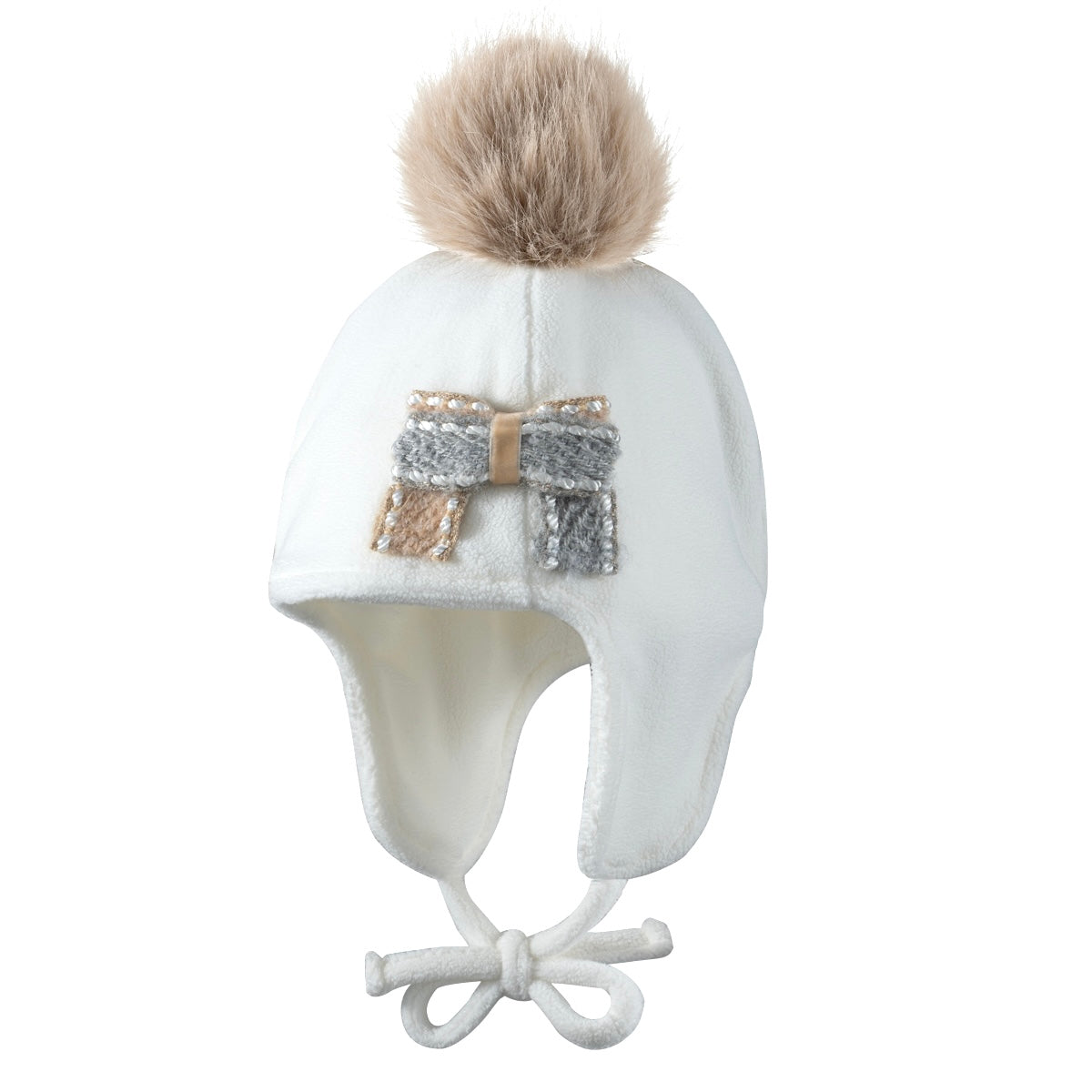 HAT FLEECE DOUBLE BOW