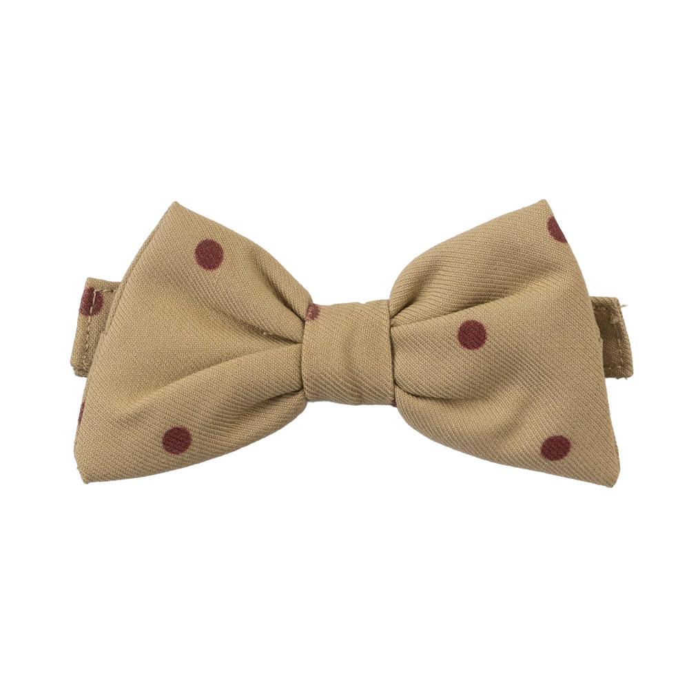 SHIRT BOW DOTS BORDEAUX