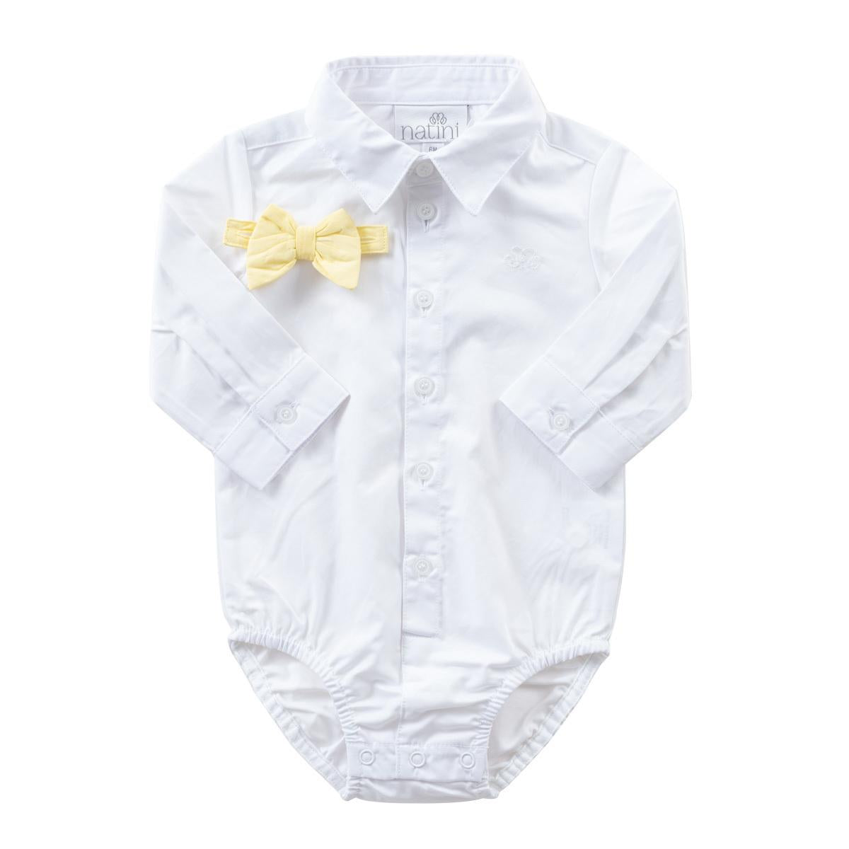 BODYSHIRT PIERROT BOW YELLOW